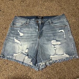 judy blue jean shorts size 1xl
